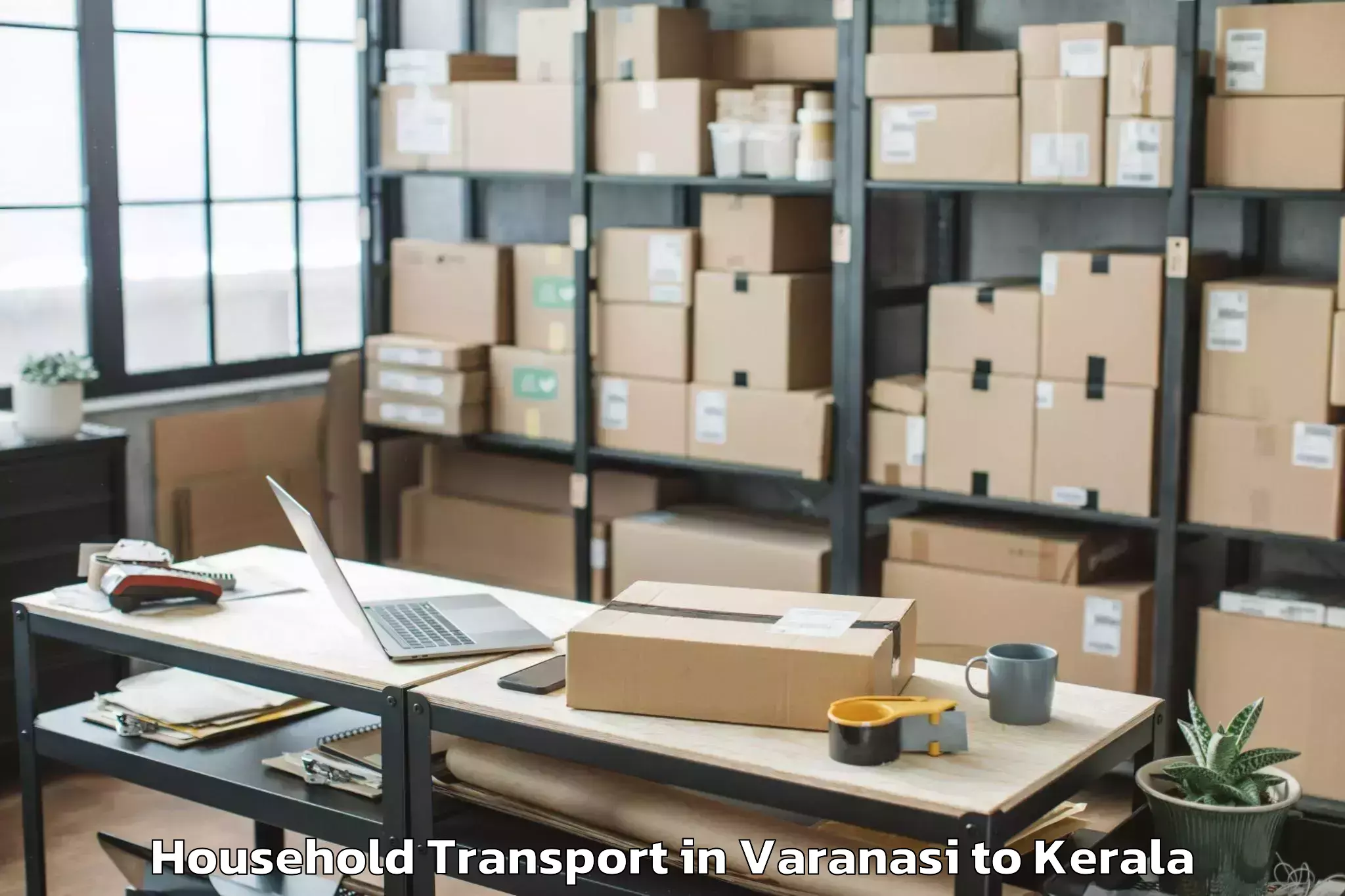 Book Varanasi to Selex Mall Thrissur Household Transport Online